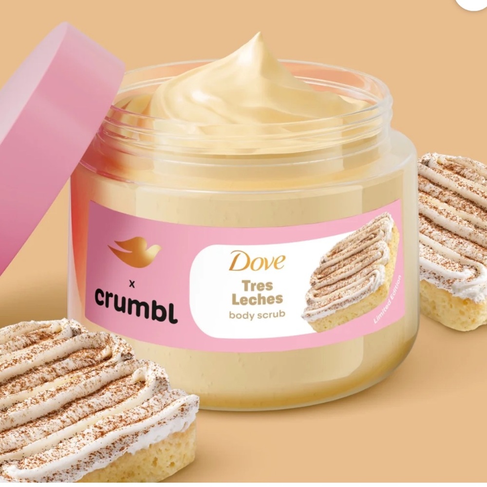 Price FIRM New Dove Crumbl Limited Edition Body Scrub Tres Leches, 15 oz
